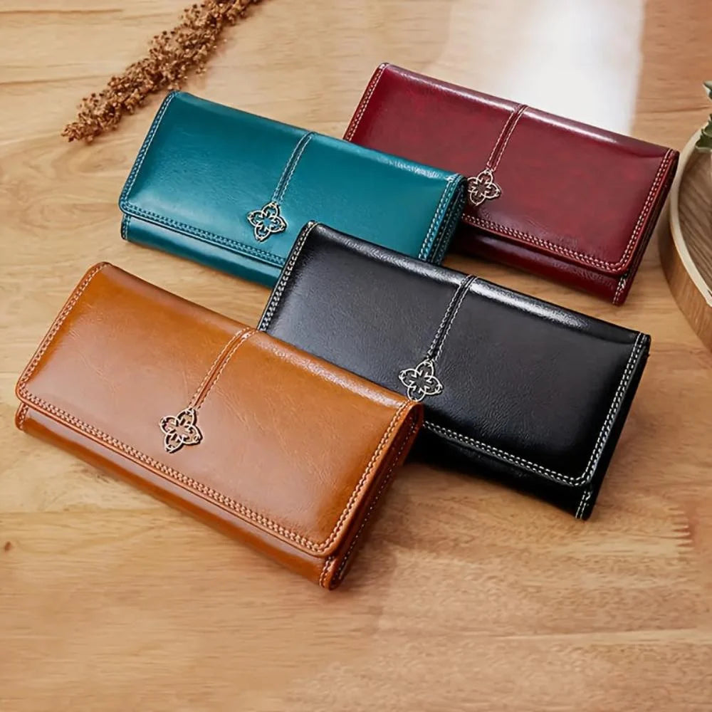 Bifold Wallet Slim Leather Multiple Card Slots & Bill Pocket