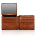 Bifold Wallet Top-Grain Leather RFID Blocking 10 Card Slots