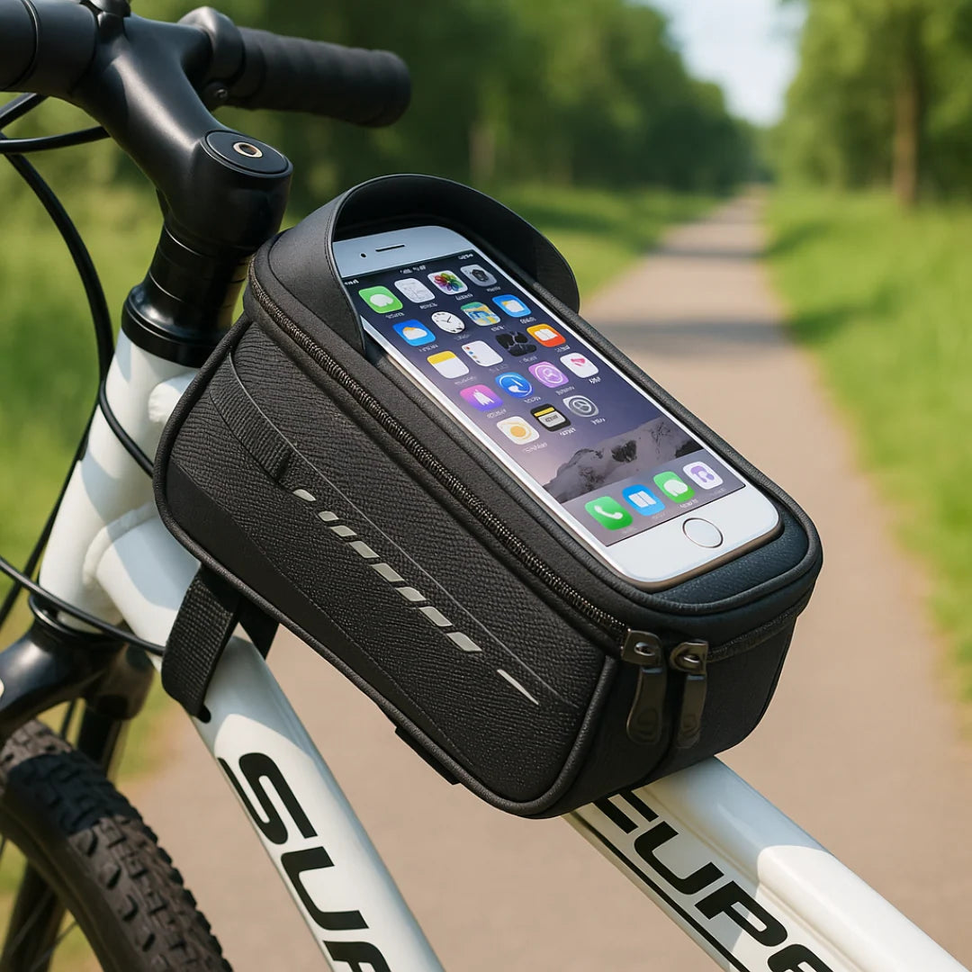 Bike Handlebar Bag Touchscreen Phone Window & Water-Repellent