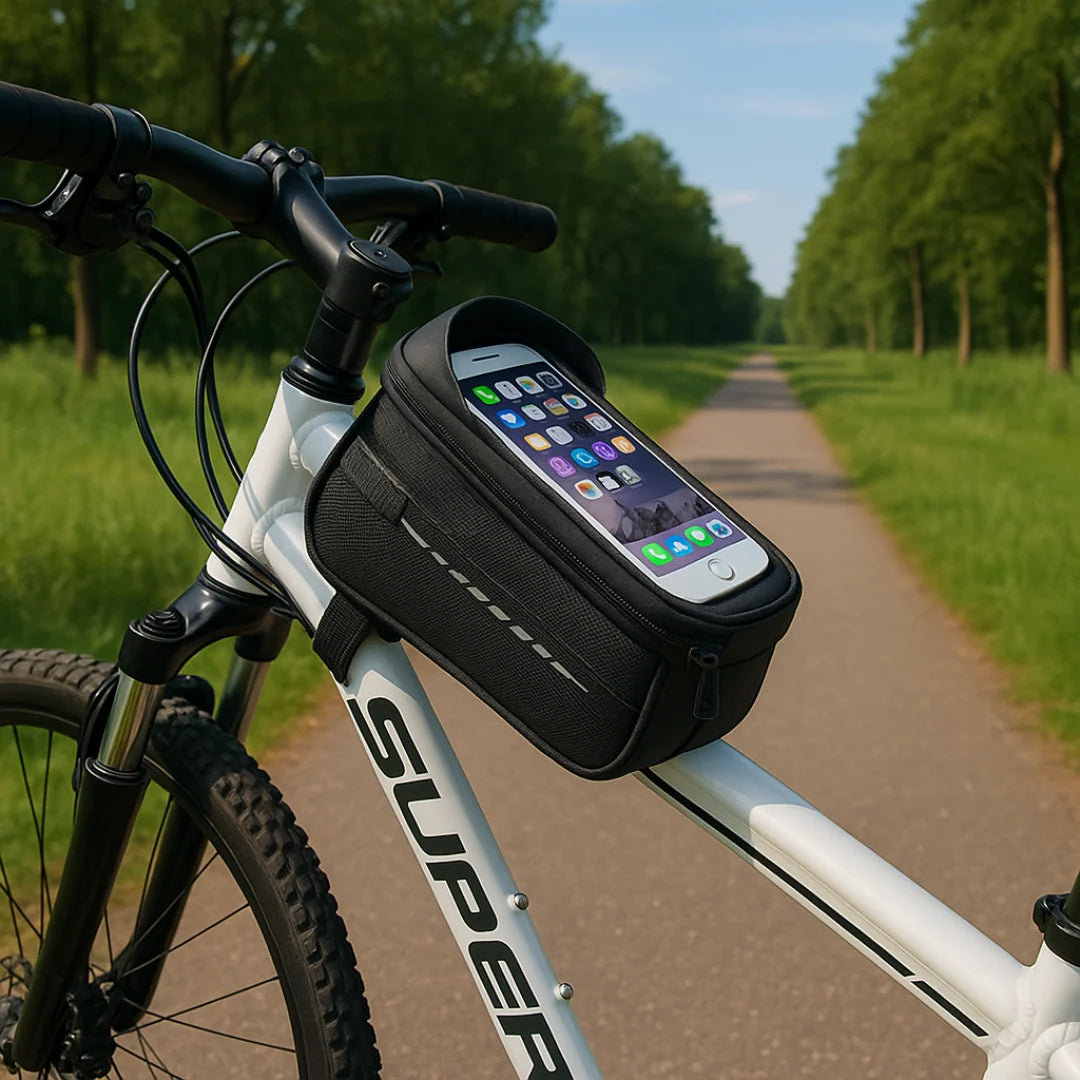 Bike Handlebar Bag Touchscreen Phone Window & Water-Repellent