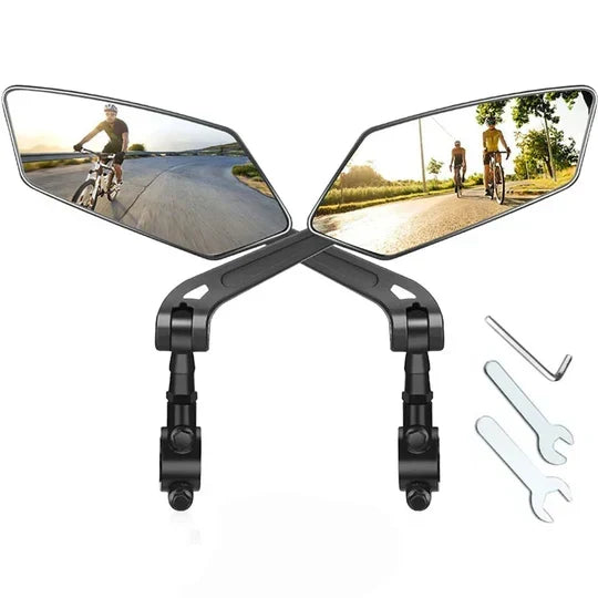 Bike Handlebar Mirror Pair Wide-Angle HD