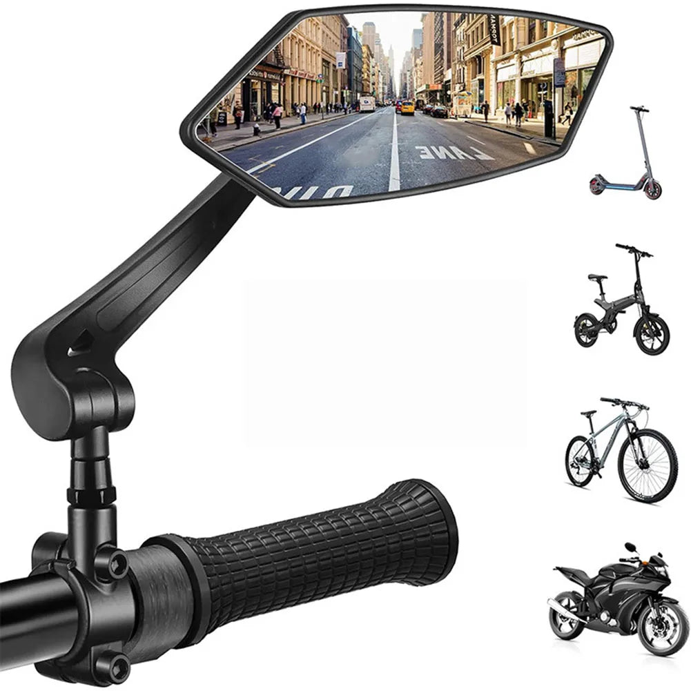 Bike Handlebar Mirror Pair Wide-Angle HD