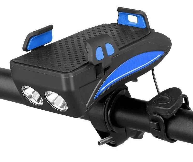 Bike Handlebar Phone Mount Power Bank & LED Light