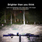 Bike Headlight & Taillight Set 1000 Lumen USB Rechargeable