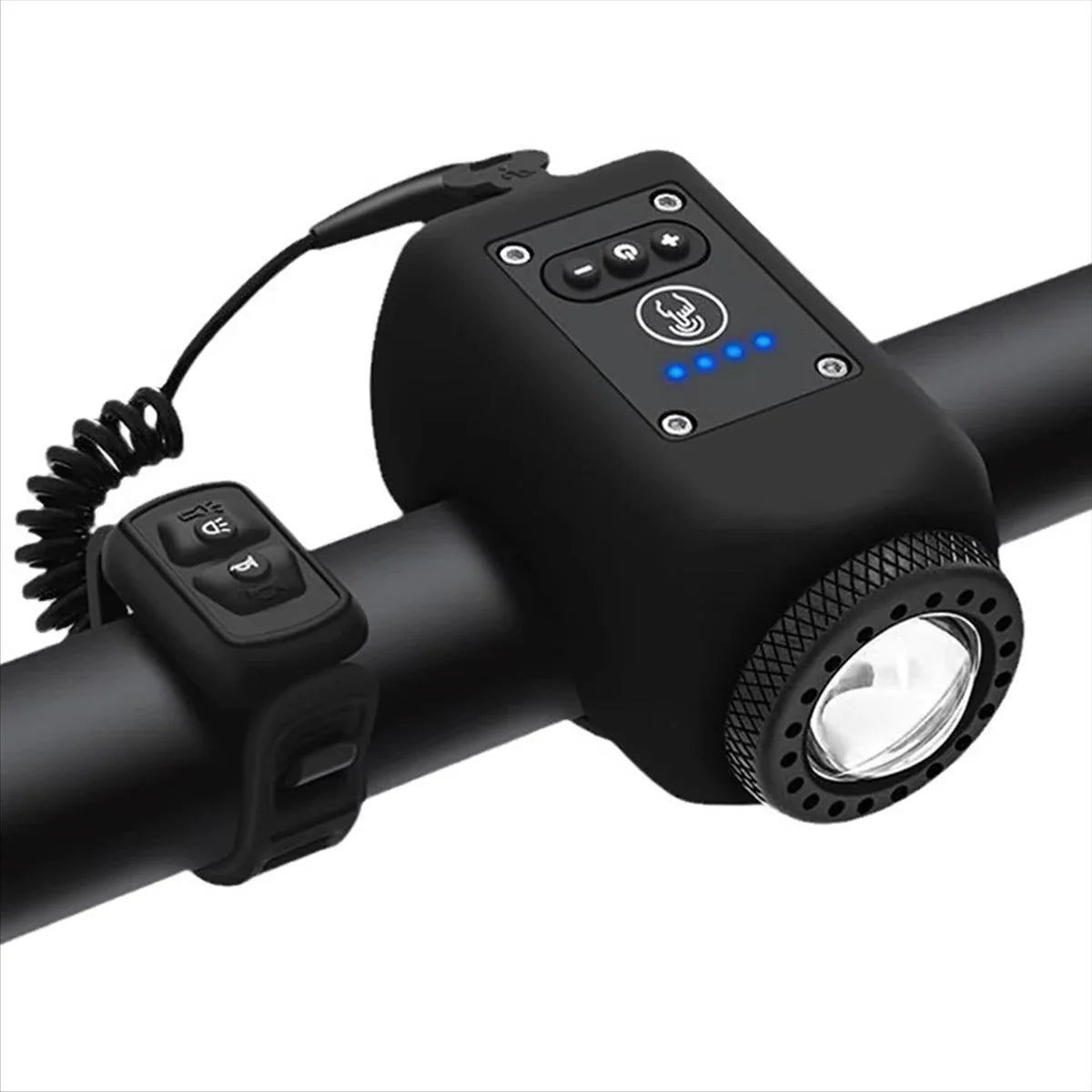 Bike Horn & Light 110dB Alarm Rechargeable Remote Control