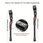 Bike Kickstand Adjustable Height Aluminum