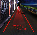 Bike Light Laser Lane Projection Rechargeable 8-Hour