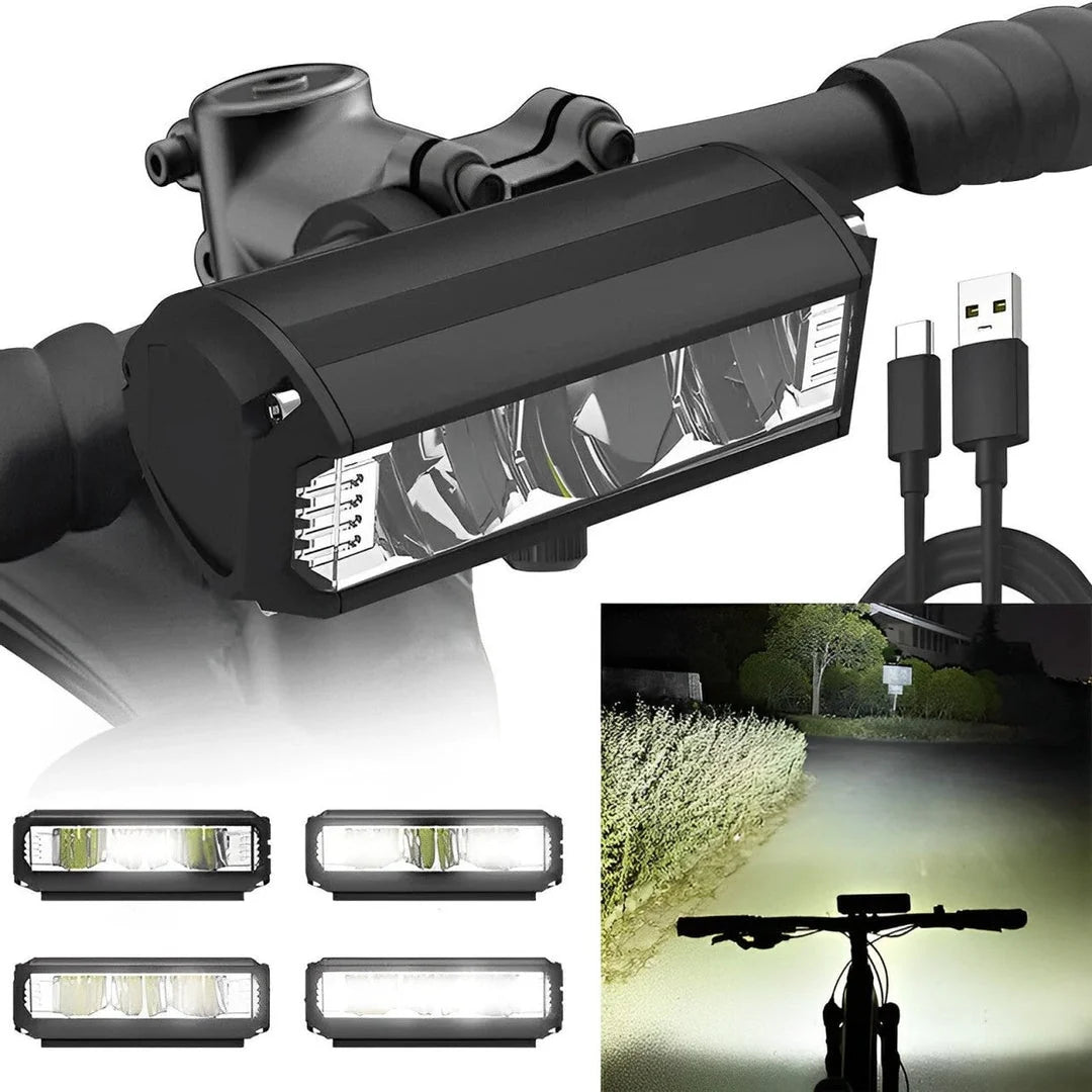 Bike Light Multi-Mode USB-C Rechargeable Quick-Attach Mount