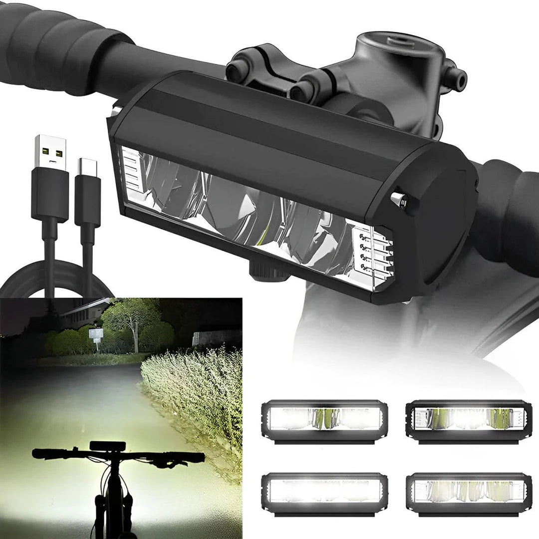 Bike Light Multi-Mode USB-C Rechargeable Quick-Attach Mount