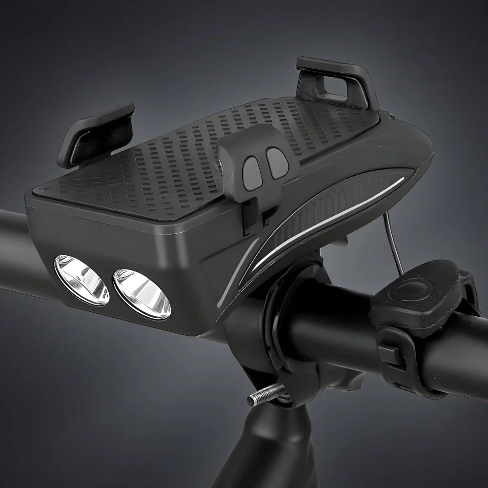 Bike Light Phone Mount Power Bank & Horn