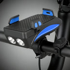 Bike Light Phone Mount Power Bank & Horn