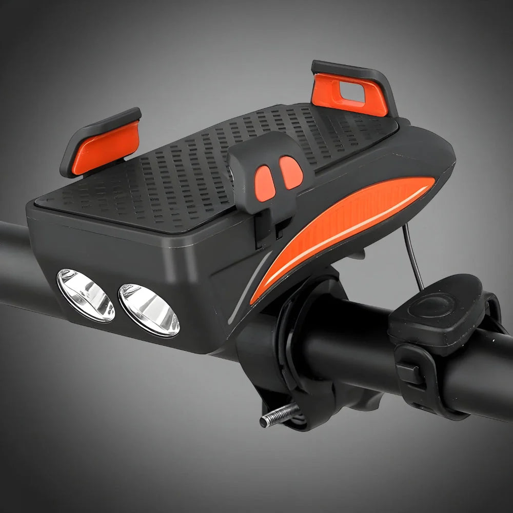 Bike Light Phone Mount Power Bank & Horn