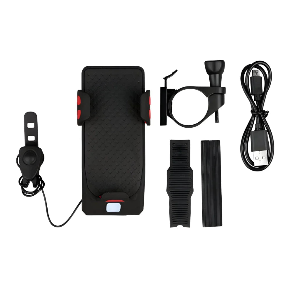 Bike Light Phone Mount Power Bank & Horn