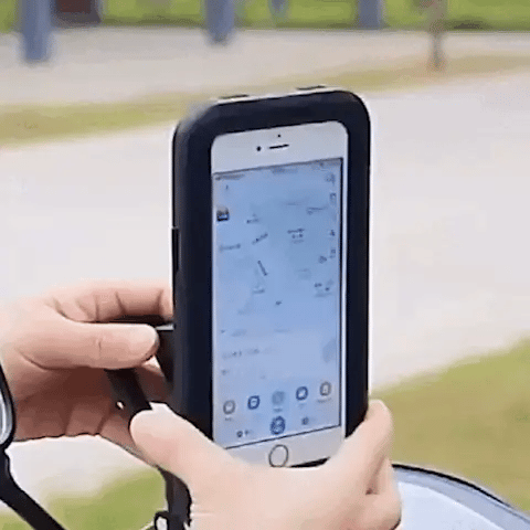 Bike Phone Holder Waterproof 360 Degree Rotatable Touchscreen Window