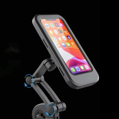 Bike Phone Holder Waterproof 360 Degree Rotatable Touchscreen Window
