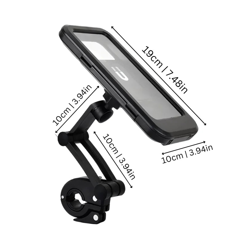 Bike Phone Holder Waterproof 360 Degree Rotatable Touchscreen Window