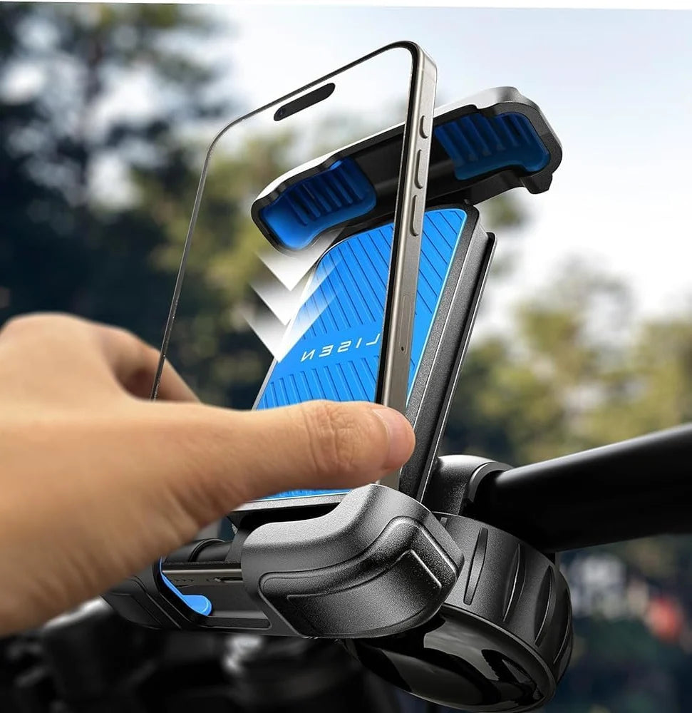 Bike Phone Mount Four-Corner Grip & 360° Lockable Rotation
