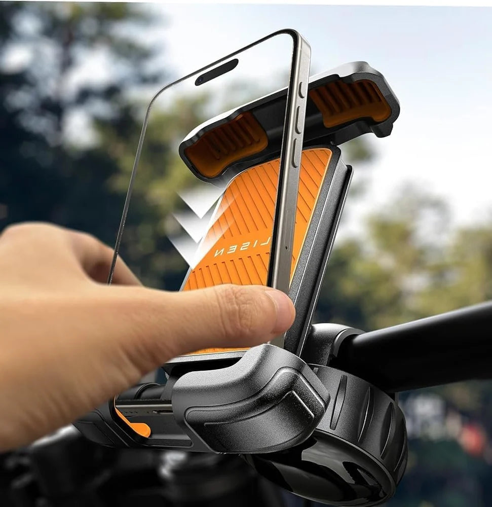 Bike Phone Mount Four-Corner Grip & 360° Lockable Rotation