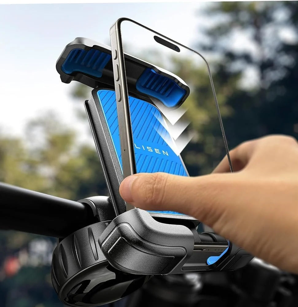 Bike Phone Mount Four-Corner Grip & 360° Lockable Rotation