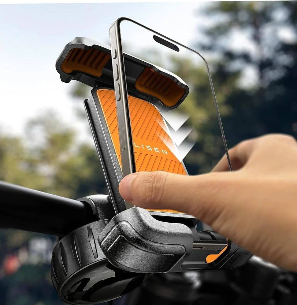 Bike Phone Mount Four-Corner Grip & 360° Lockable Rotation
