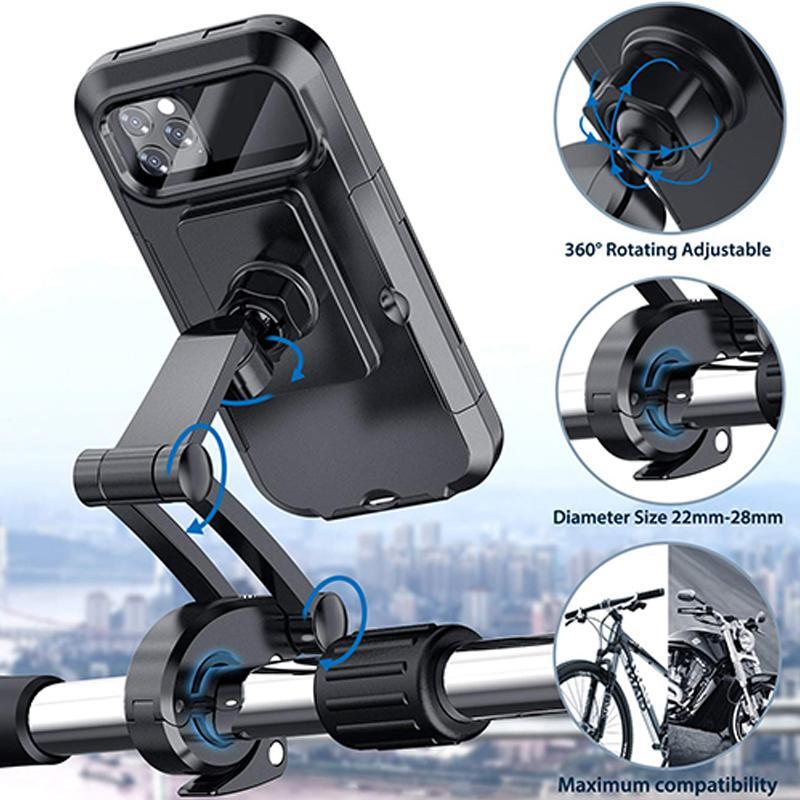 Bike Phone Mount Waterproof 15W Wireless Charging