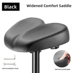 Bike Saddle Extra-Wide 10.2 Inch Twin-Rail Waterproof Cover
