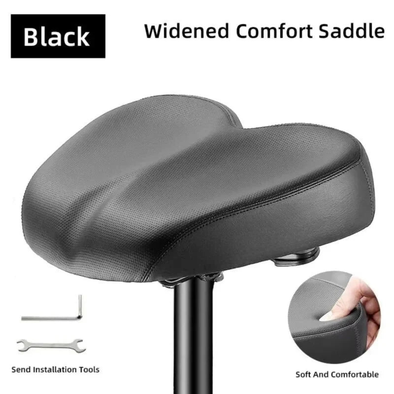 Bike Saddle Extra-Wide 10.2 Inch Twin-Rail Waterproof Cover