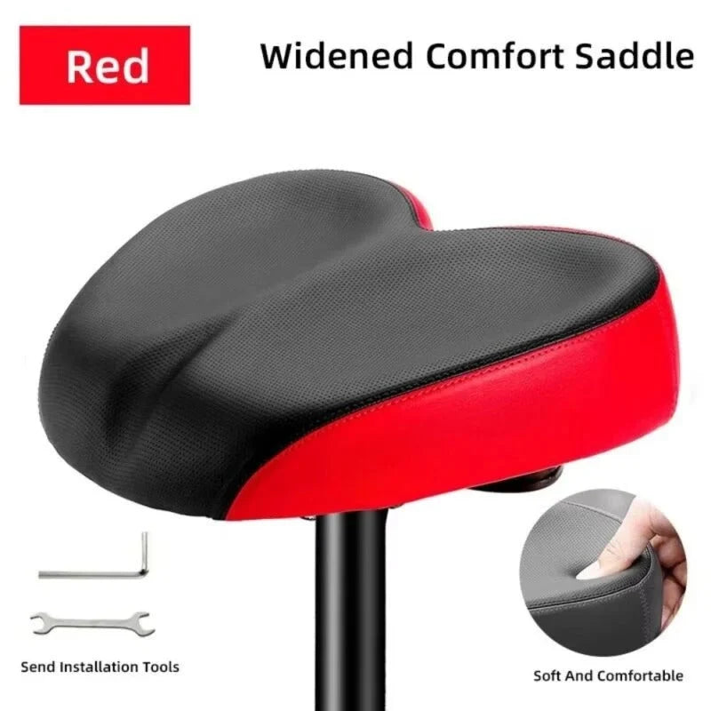 Bike Saddle Extra-Wide 10.2 Inch Twin-Rail Waterproof Cover