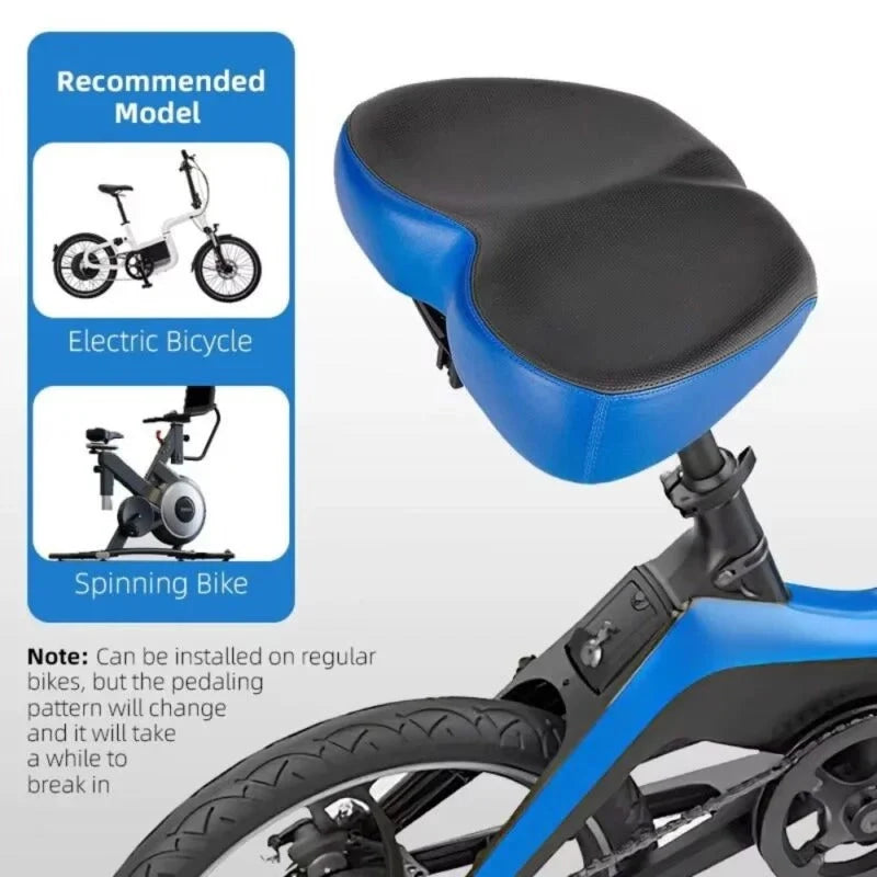 Bike Saddle Extra-Wide 10.2 Inch Twin-Rail Waterproof Cover