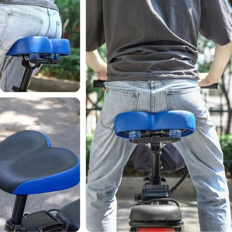 Bike Saddle Extra-Wide 10.2 Inch Twin-Rail Waterproof Cover