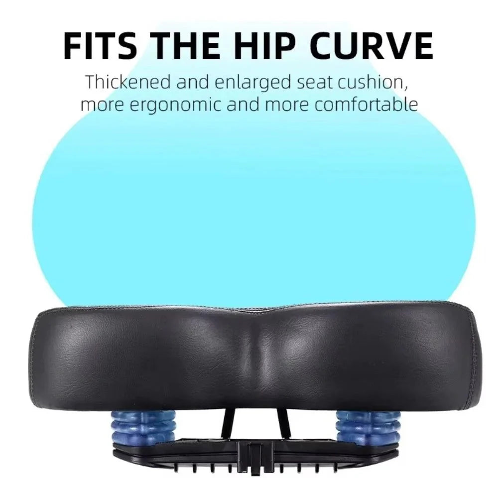 Bike Saddle Extra-Wide 10.2 Inch Twin-Rail Waterproof Cover