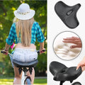 Bike Saddle Memory Foam Ventilated Dual Spring Shock Absorption