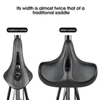 Bike Saddle Memory Foam Ventilated Dual Spring Shock Absorption