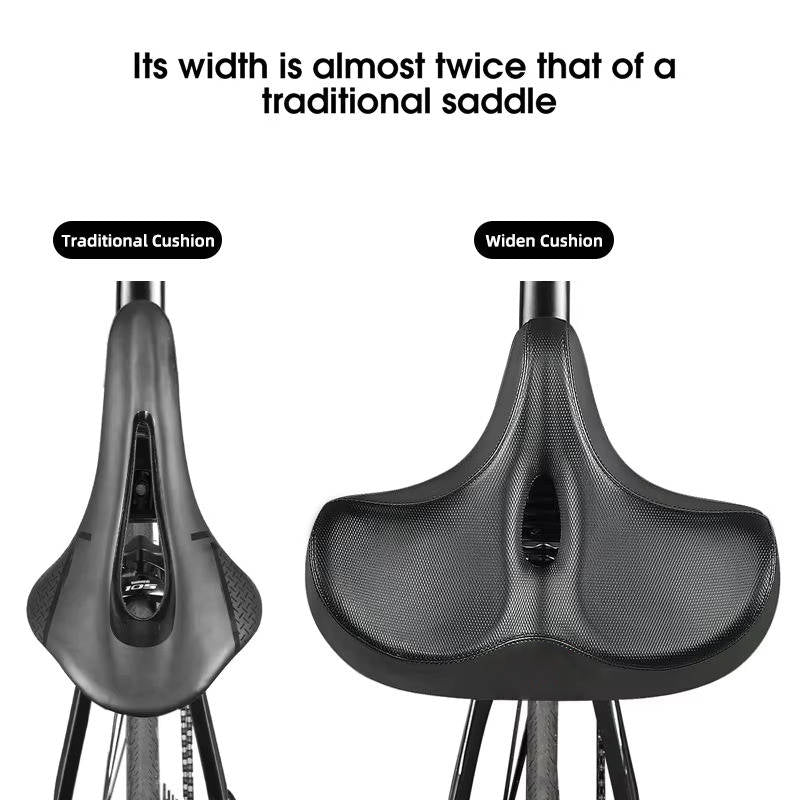 Bike Saddle Memory Foam Ventilated Dual Spring Shock Absorption
