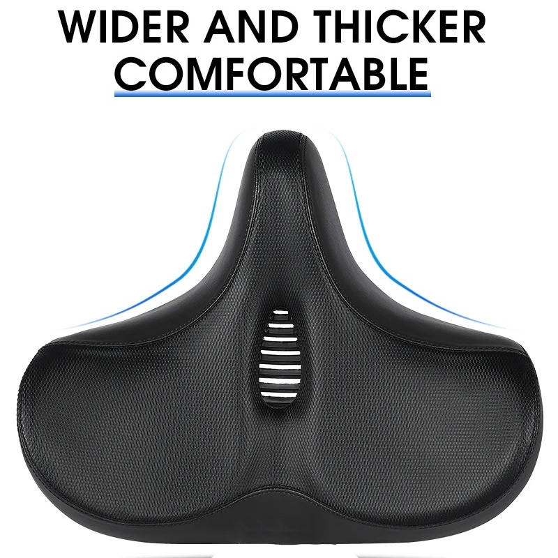 Bike Saddle Memory Foam Ventilated Dual Spring Shock Absorption