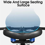 Bike Saddle Memory Foam Ventilated Dual Spring Shock Absorption
