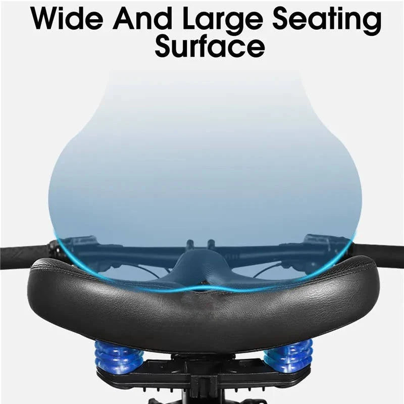 Bike Saddle Memory Foam Ventilated Dual Spring Shock Absorption