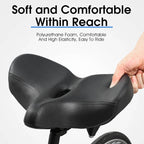 Bike Saddle Memory Foam Ventilated Dual Spring Shock Absorption