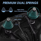 Bike Saddle Memory Foam Ventilated Dual Spring Shock Absorption