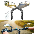 Bike Side Mirrors HD Flat Glass Foldable 360-Degree Rotation