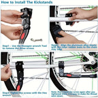 Bike Stand Height Adjustable Lightweight Aluminum Stable Support