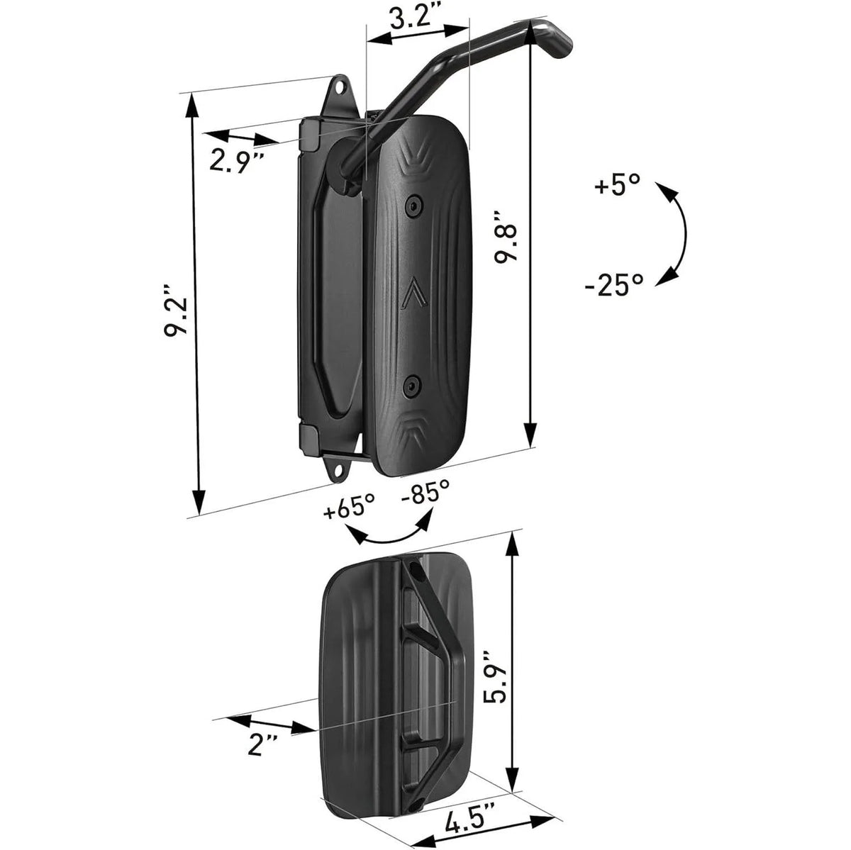 Bike Wall Mount Heavy-Duty Steel 66 Lb Capacity