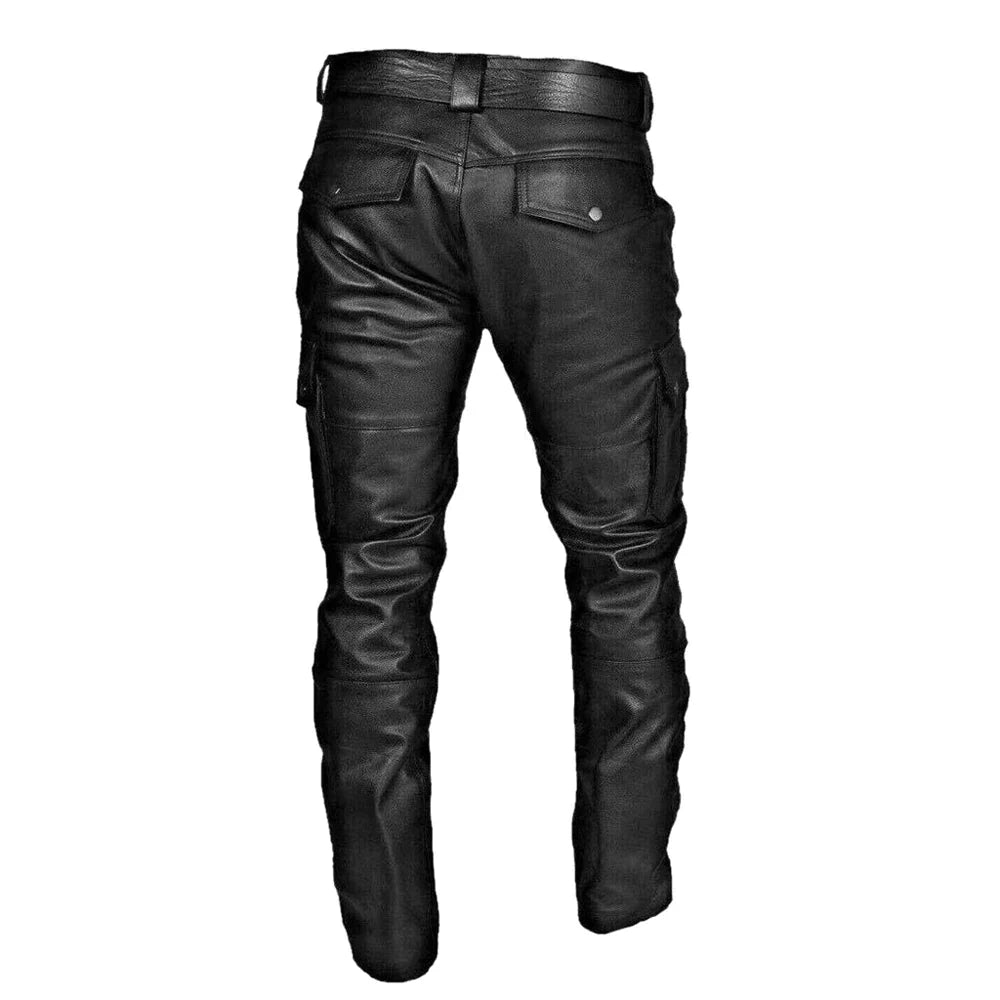 Biker Trousers PU Leather All-Day Comfort
