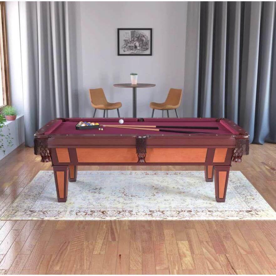 Billiard Table 7.5-Foot Accuslate Surface Built-In Leveling