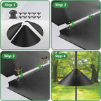 Bird Feeder Baffle Squirrel-Resistant 19 Inch Powder-Coated Metal