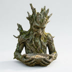 Bird Feeder Bowl Sculptural Tree Face Weather-Resistant Resin