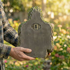 Bird Feeder Bowl Sculptural Tree Face Weather-Resistant Resin