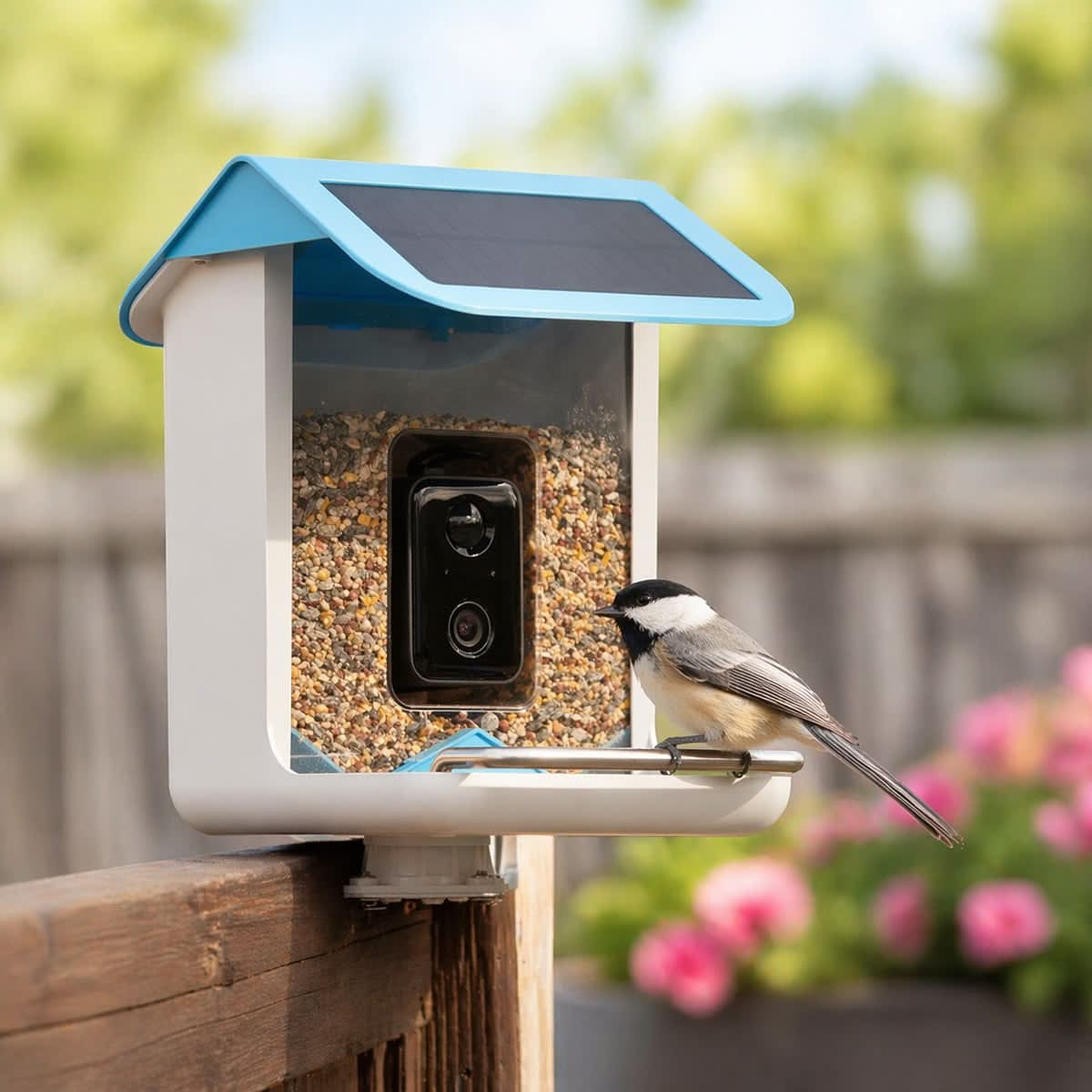 Bird Feeder Camera AI Identification 1080p Solar-Powered