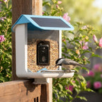 Bird Feeder Camera AI Identification 1080p Solar-Powered