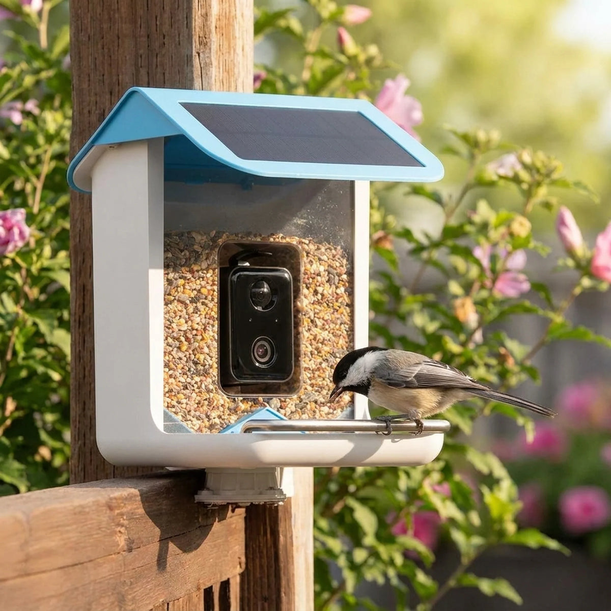 Bird Feeder Camera AI Identification 1080p Solar-Powered